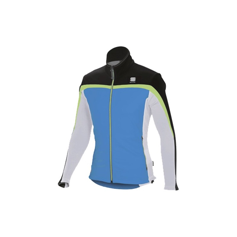Warming-up jas Sportful Squadra 2 WS Jacket zwart-blauw Warming-up jas Sportful Squadra 2 WS Jacket zwart-blauw
